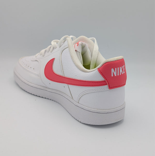 EUR 44,5 NIKE WMNS Court Vision Lo NN (DR9885-101):White/Sea Coral-Volt-Black